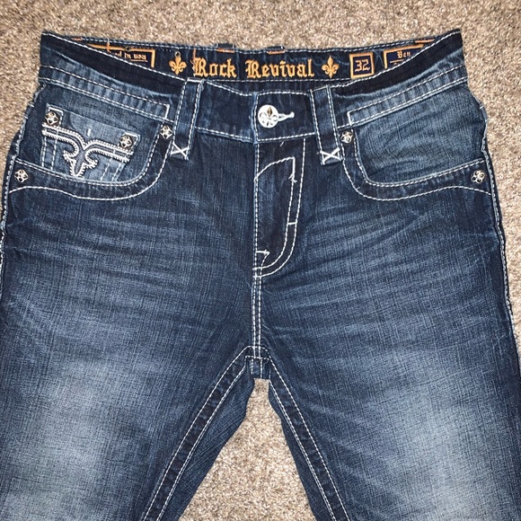 New Men’s Rock Revival Bootcut Jeans 32 Ben - Picture 3 of 8